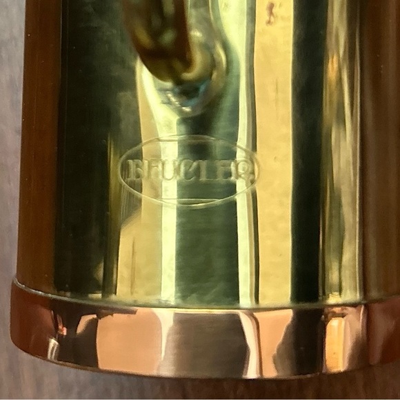 Vintage Beucler Irish Turkish Coffee Espresso Cups, Glass Copper Brass, Set of 4 - Picture 8 of 15